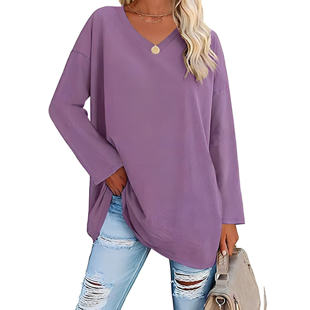 Alicia™ - Relaxed V-Neck Sweater