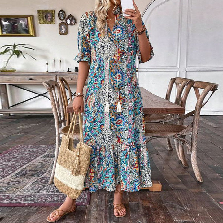 Mia Bohemian Geometric Print dress