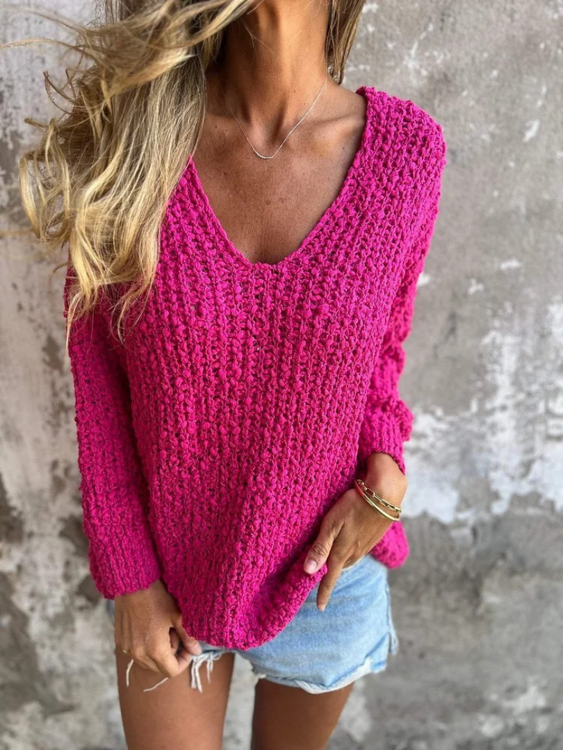 Amber | Cozy Textured Knit Sweater