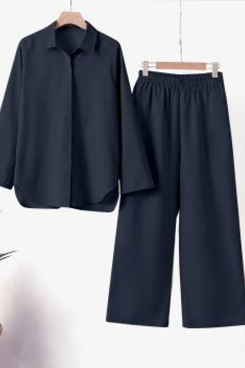 Thea Relaxed Shirt & Trousers Two-Piece Set