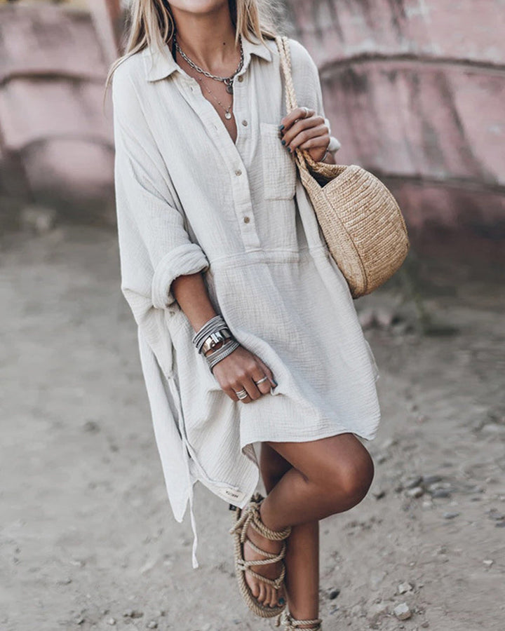 DALIA - CHIC SHIRT DRESS IN COTTON