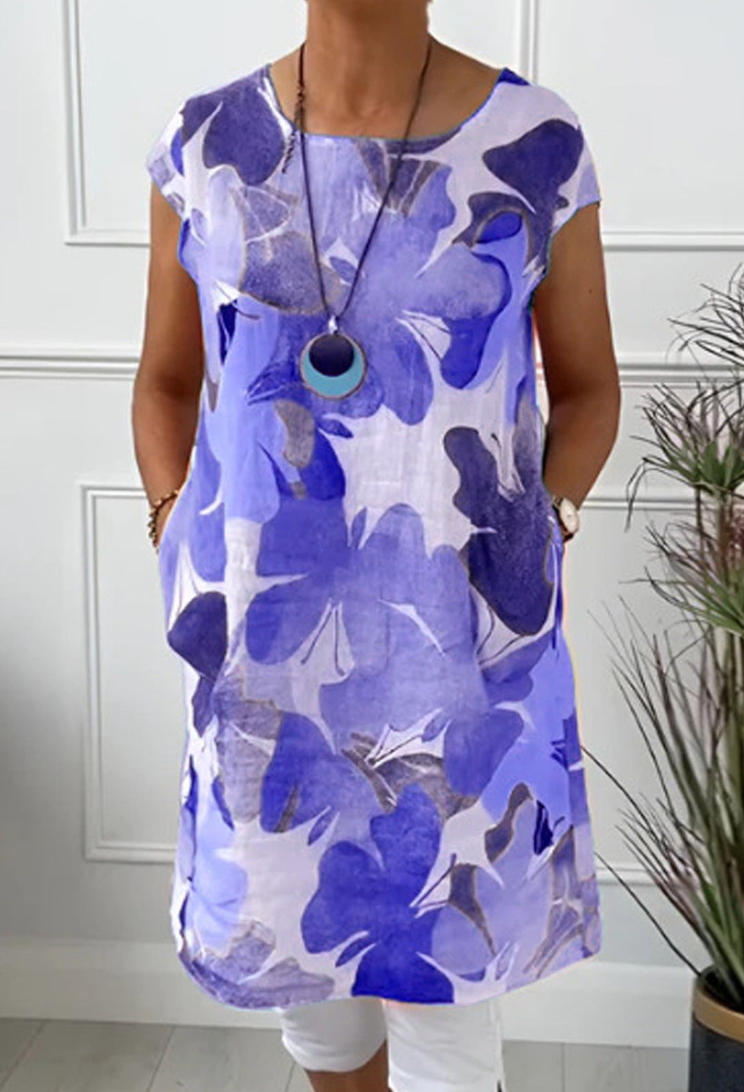 Tamara™ COMFORTABLE DRESS WITH BUTTERFLY PRINT