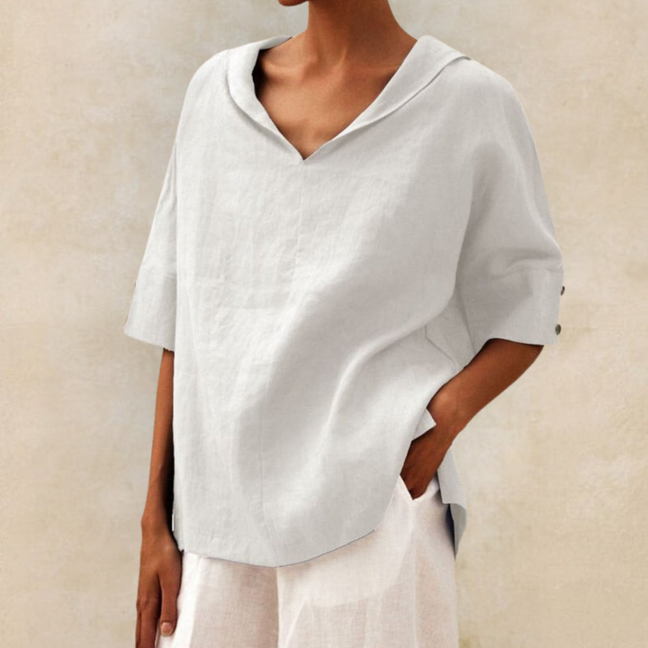 PHOEBE - OVERSIZED COTTON STYLISH BLOUSE