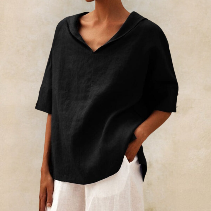 PHOEBE - OVERSIZED COTTON STYLISH BLOUSE