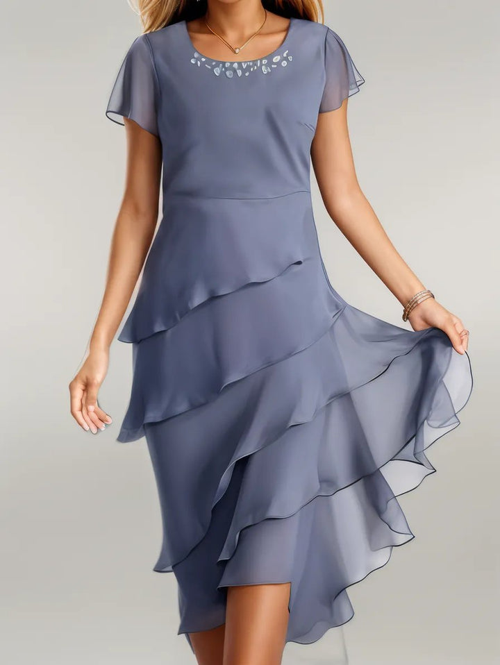 Linda | Chiffon Layered Dress