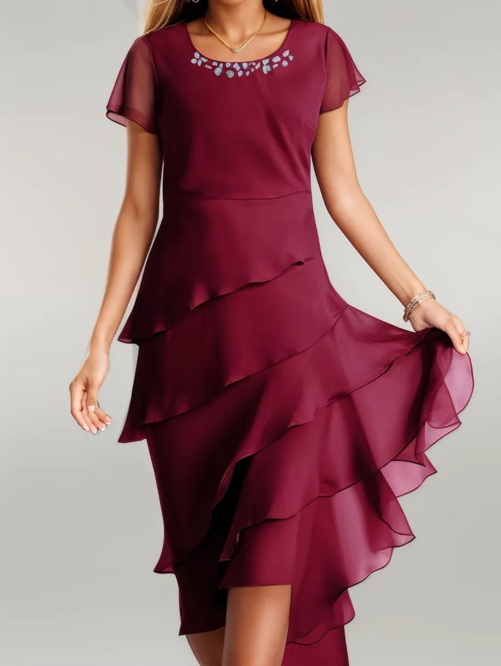 Linda | Chiffon Layered Dress