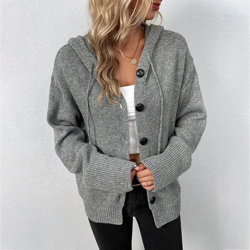 Harper | Comfy Hooded Cardigan