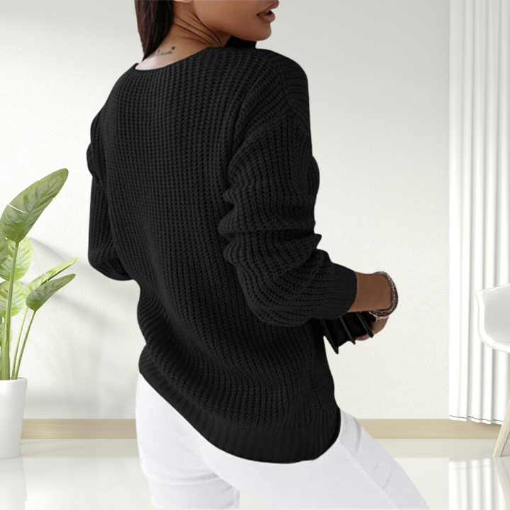 Solaine™ - Classic V-Neck Sweater