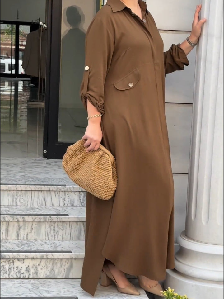 Milla - Casual Long Dress with Pants Set