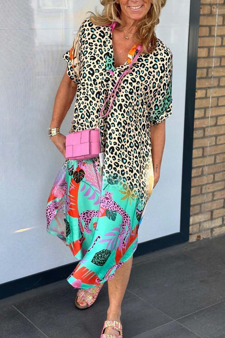 Phoebe™ Colourful Tiger Print Dress