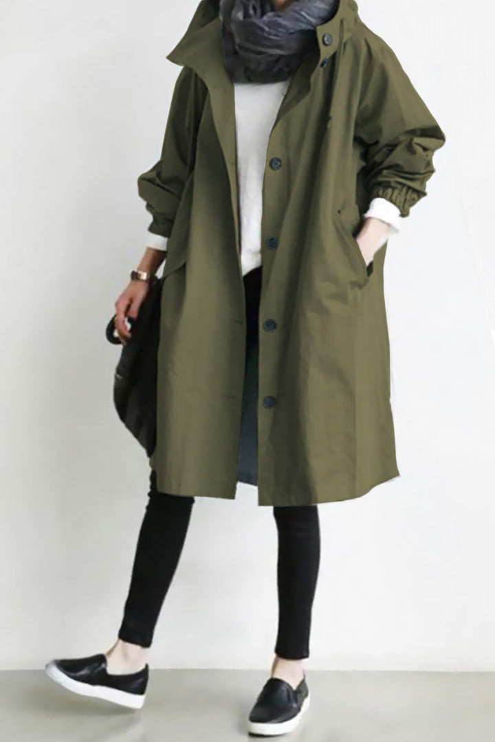 Leanne™ Water-Resistant Oversized Hooded Jacket